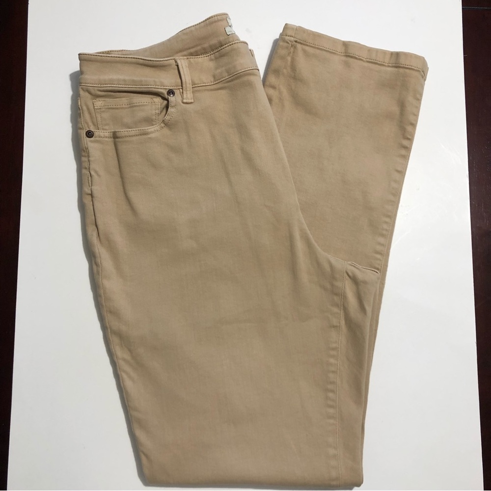 L.L. Bean Tan Straight Leg Jeans Size 16